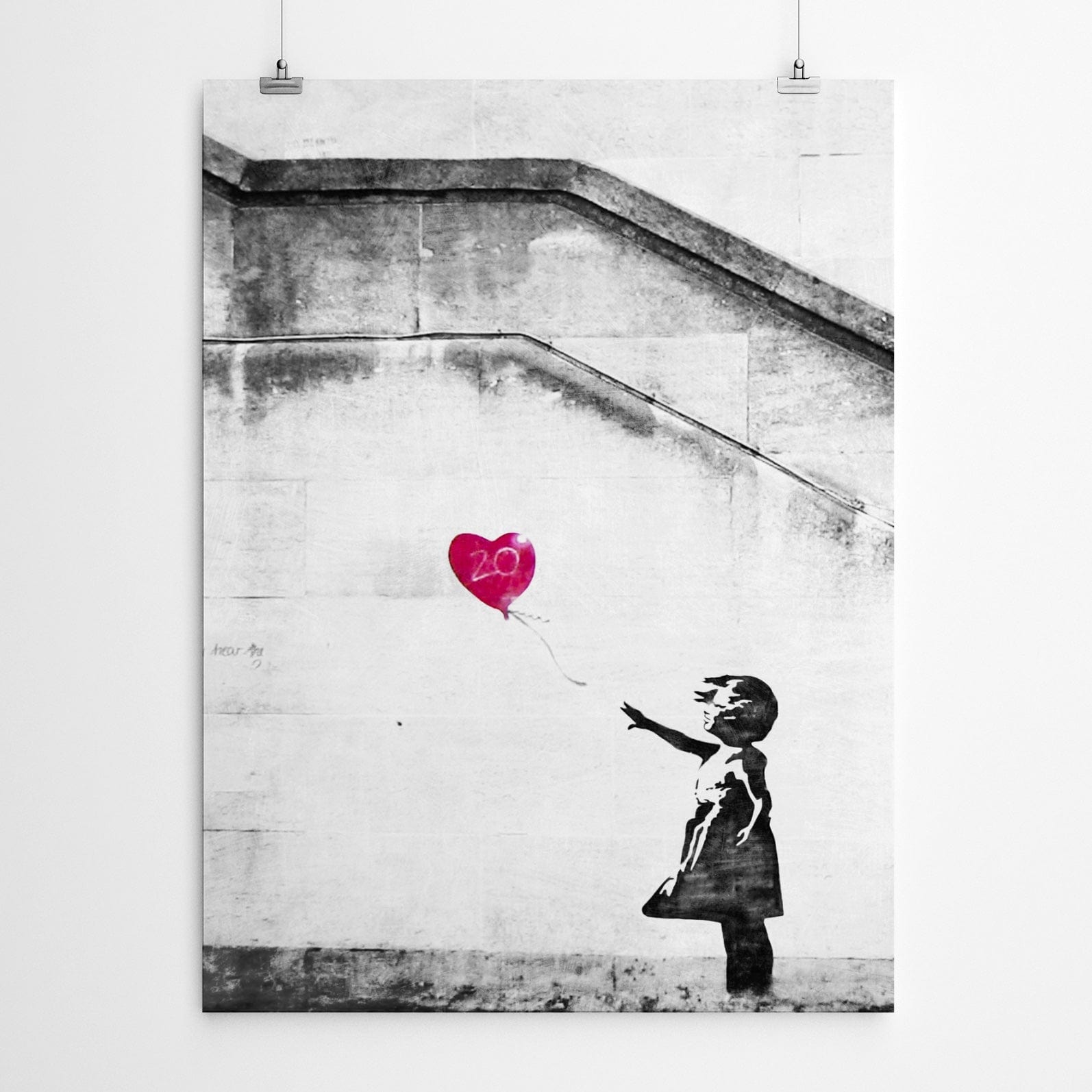 Gesar Banksy Sticker - Girl With Balloon - Girl With Balloon - Wall Sticker - Vi - Foto 9