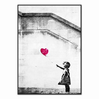 Artworld Wall Art Girl With A Balloon Banksy Print