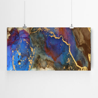 Artworld Wall Art Gold brown abstract art 432