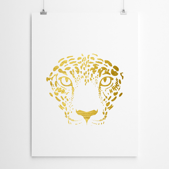 Artworld Wall Art Gold Leopard Print 435