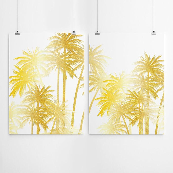 Gold Palm Tree Art