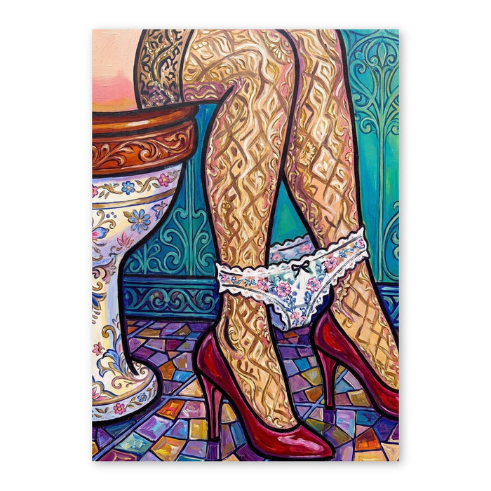 Golden Elegance Red Heel Reverie