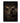 Black bull with long curved golden horns facing forward against a dark textured background.