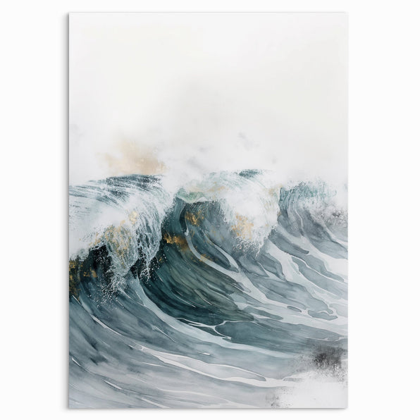 Golden Wave Flow – wall art print by Artworld South Africa