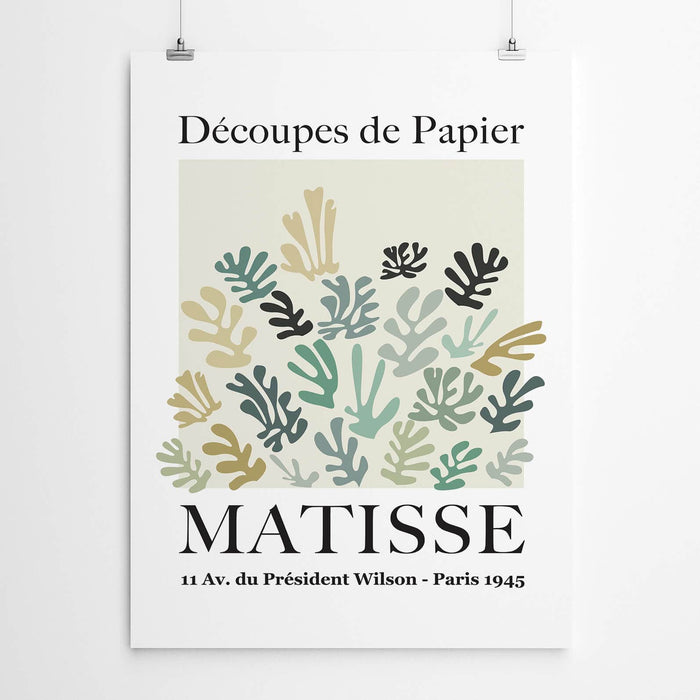 Green And Beige Matisse Leaves