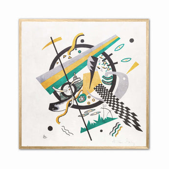 Artworld Wall Art Green & Gold Abstract Print - Wassily Kandinsky