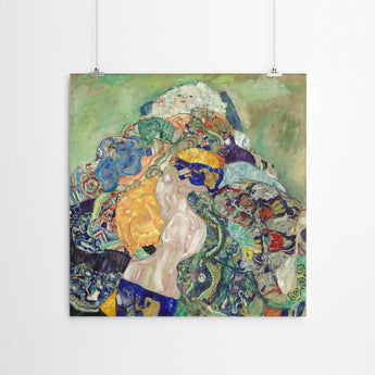 Artworld Wall Art Gustav Klimt - Baby in Cradle Canvas Wall Art 455