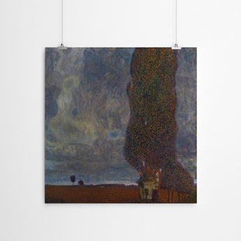 Artworld Wall Art Gustav Klimt - Large Poplar Tree Painting Art Print 458