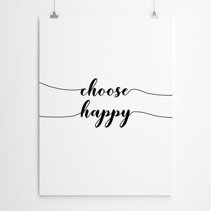 Happiness Insperational Typography Print