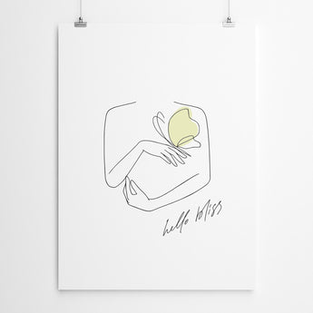 Artworld Wall Art Hello Bliss Bathroom Canvas Art 026