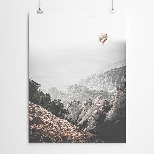 Hot Air Balloon Landscape Art