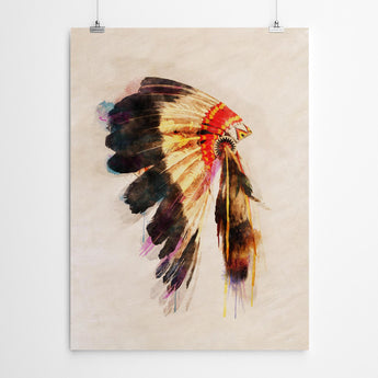 Artworld Wall Art Indian Head Dress Print 462