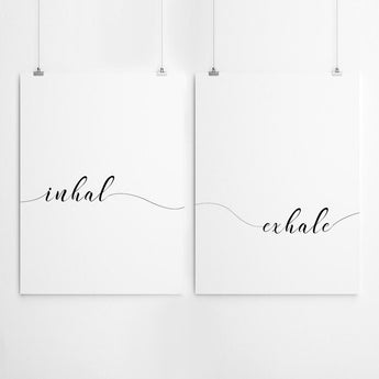 Artworld Wall Art Inhale Exhale Typography Wall Art 464