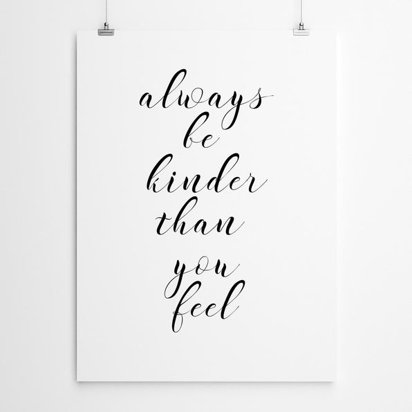 Artworld Wall Art Inspirational Kindness Typography Prints 470