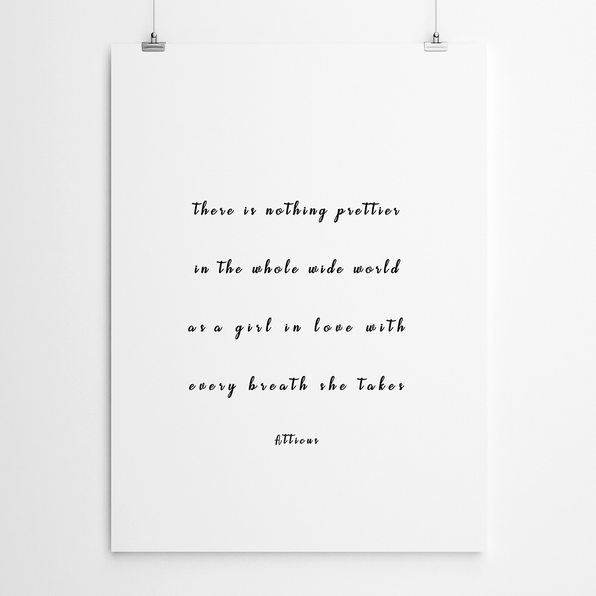 Artworld Wall Art Inspirational Quote Poster - Atticus 47