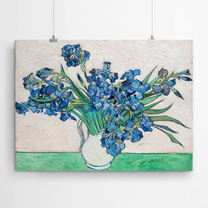 Irises in Vase - Vincent Van Gogh Ready to Hang Canvas Prints