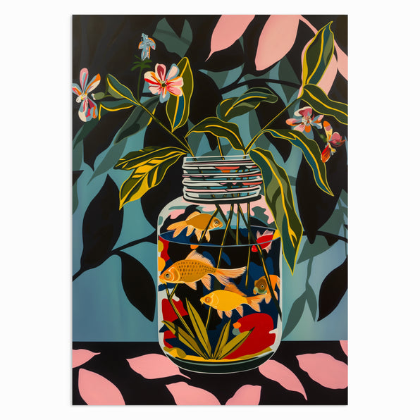 Jar of Goldfish – wall art print by Artworld South Africa