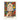 Pop art illustration of an orange and white tabby cat's head emerging from a striped ice cream cone, surrounded by colourful