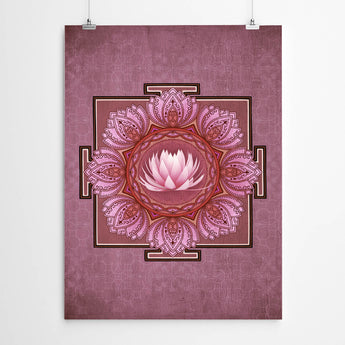 Artworld Wall Art Lotus Mandala Geometry Print 5