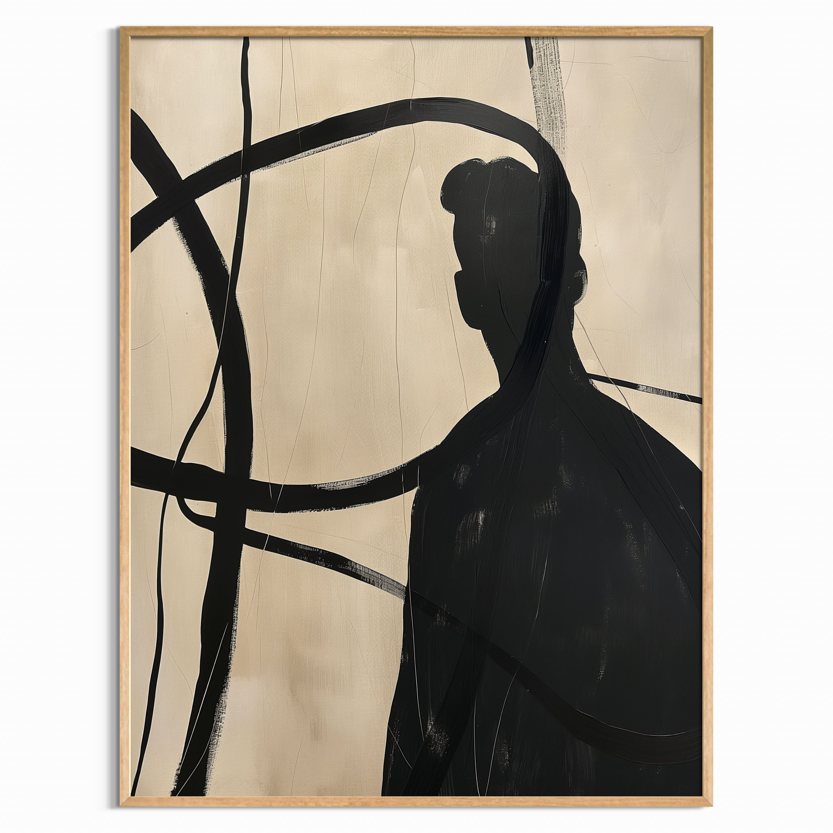 Abstract Line Man Man in the Lines Print – Artworld