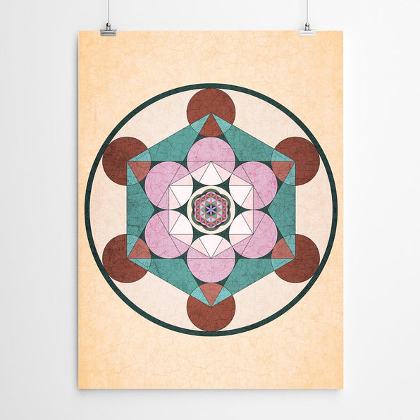 Artworld Wall Art Metatron Sacred Geometry Print 52