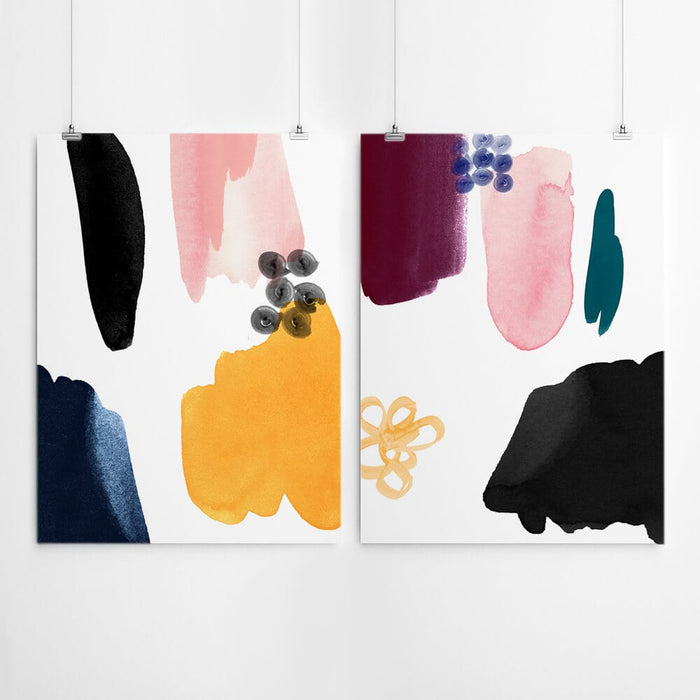 Mid-Century Watercolour Abstract Art