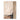 Abstract painting with geometric shapes in cream, taupe, and charcoal tones creating a minimalist architectural composition