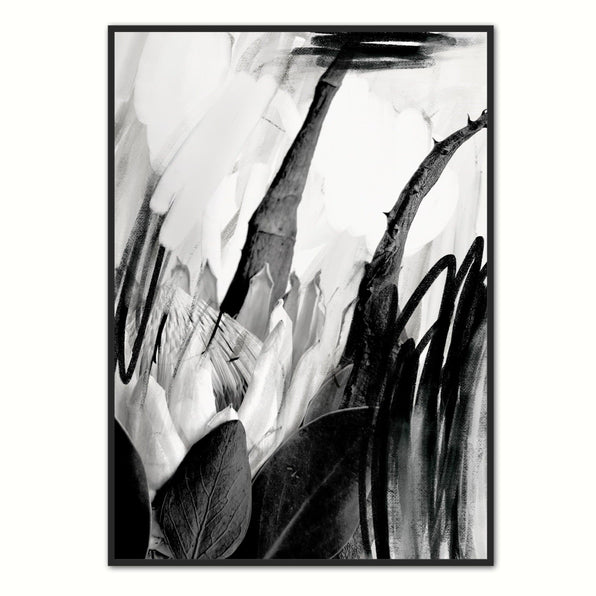 Artworld Wall Art Monochrome Protea Wall Art