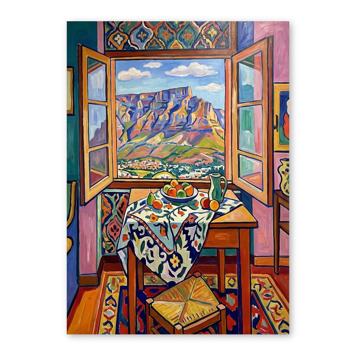 Mountain View Window Interior Still Life
