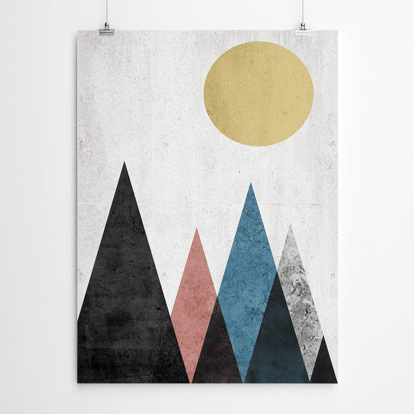 Artworld Wall Art Mountains Geometric Art Print 579