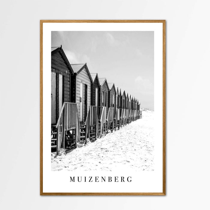 Muizenberg Black & White Beach Wall Art