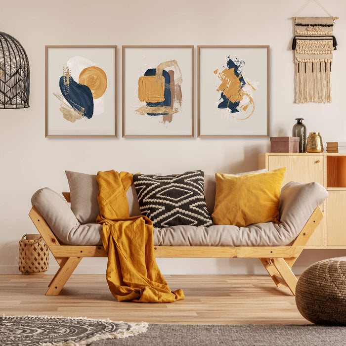Mustard Abstract Wall Art