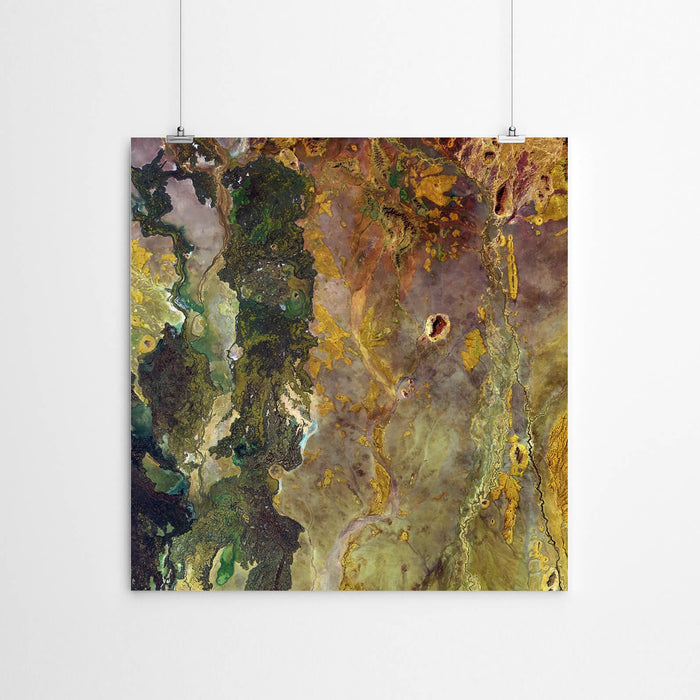 Natural Green Stone Abstract Wall Art Print