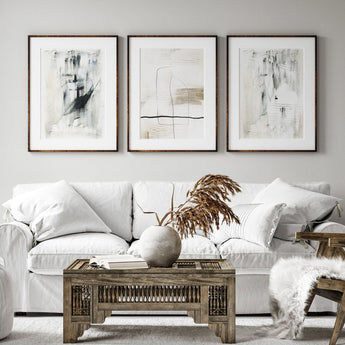 Artworld Wall Art Neutral Abstract Painting Print Set 2000