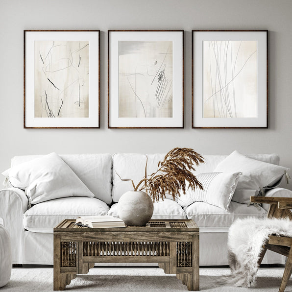 Artworld Wall Art Neutral Abstract Wall Art Set 200