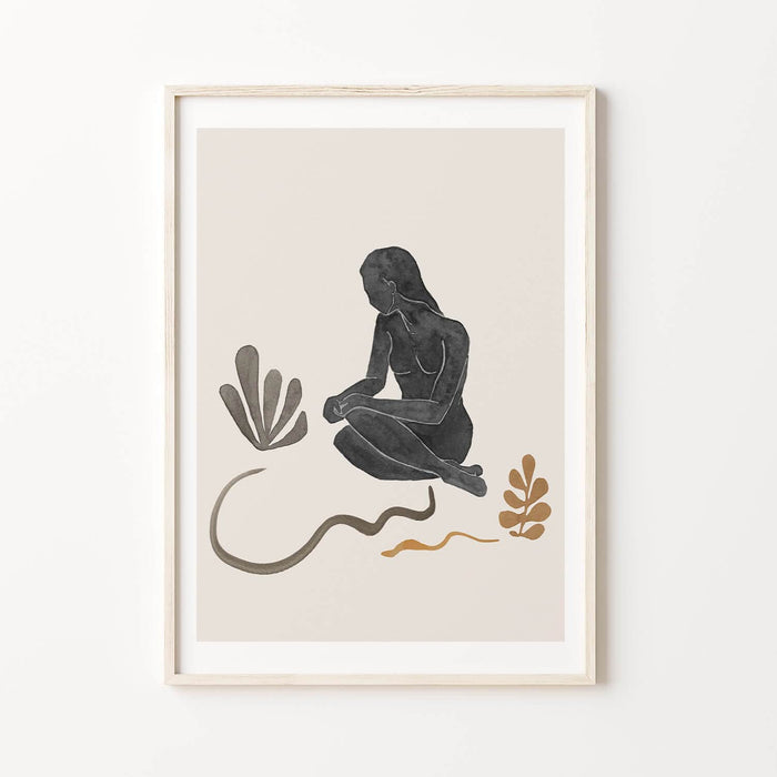 Neutral Wall Art Watercolour Woman