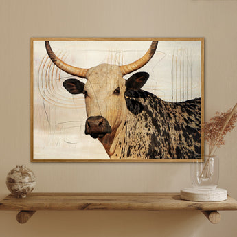 Artworld Wall Art Nguni Cow African Artwork