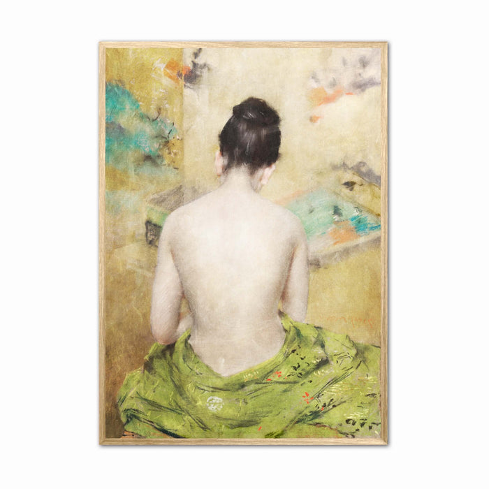 Nude Woman Green Painting - William Merritt Chase