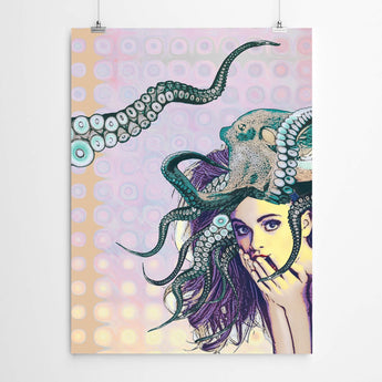 Artworld Wall Art Octopus Girl Poster Art 63