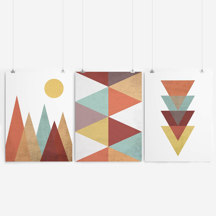 Orange Geometric Art Set