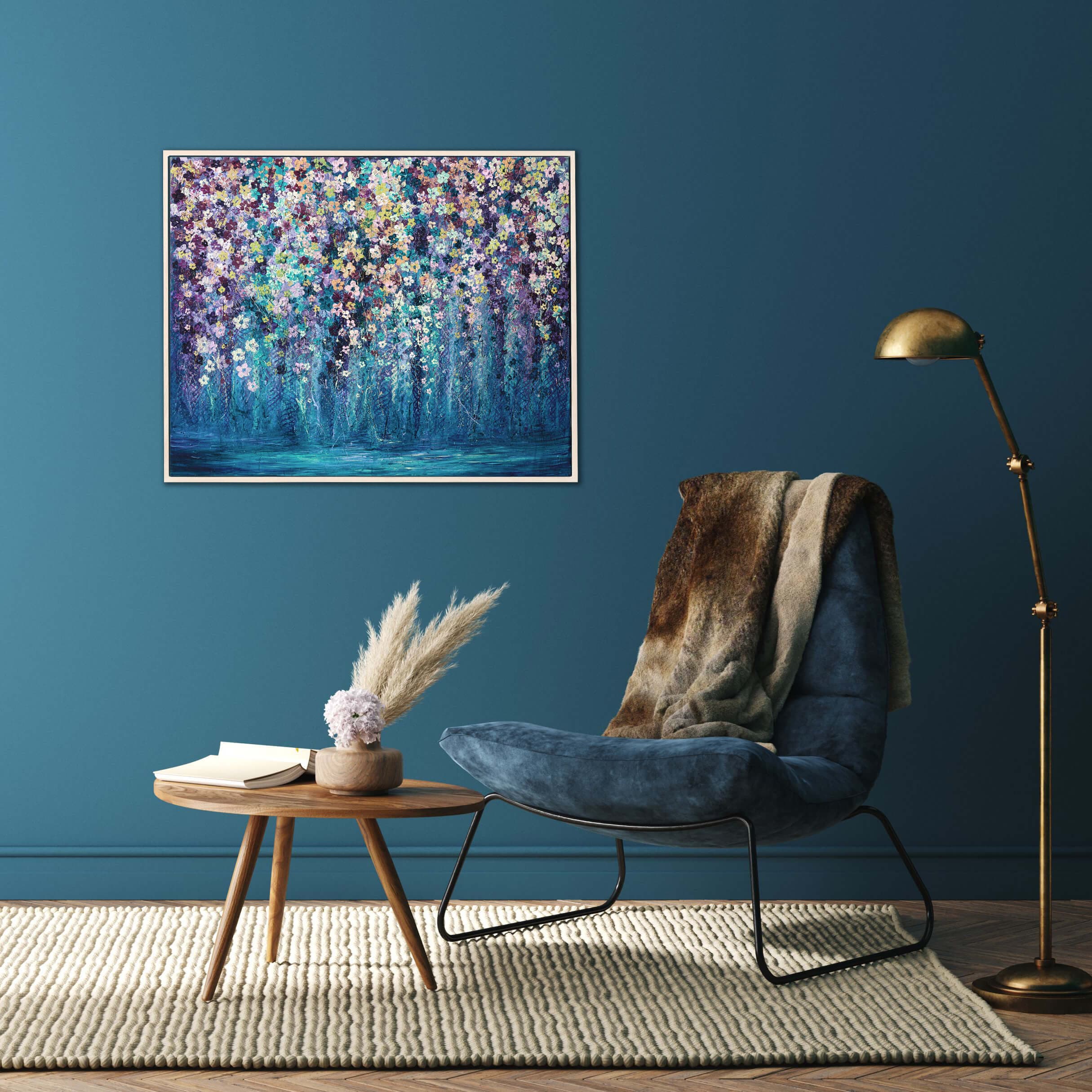 Artworld Wall Art Original Painting for Sale - Colourful Impressionist Flowers