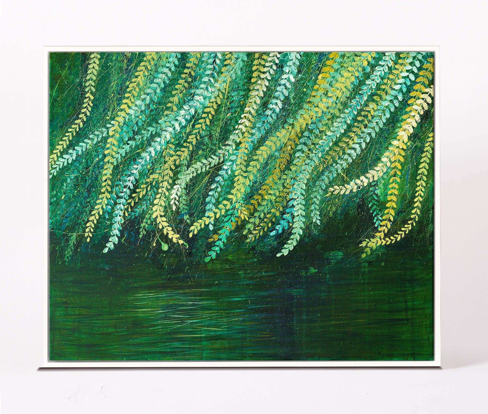 Artworld Wall Art Original Painting for Sale - Green Willow Tree Painting