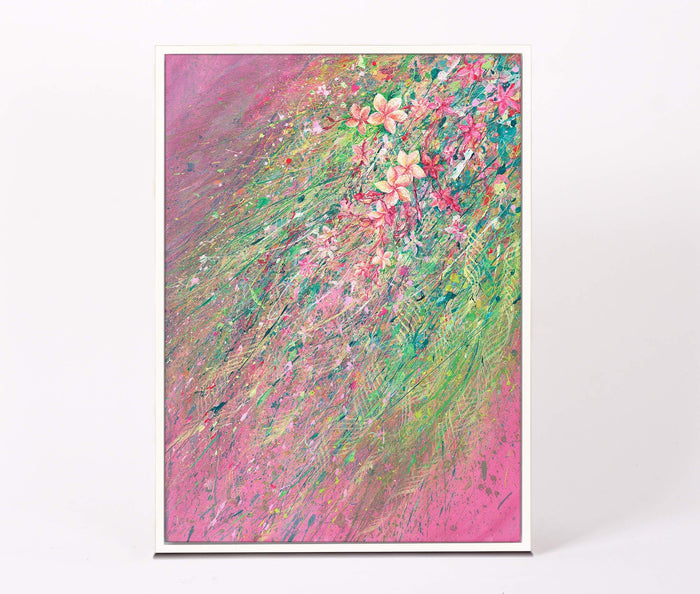 Original Painting for Sale - Pink Tropical Frangipani Flowers