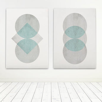 Artworld Wall Art Pastel Abstract Art Print Set 64