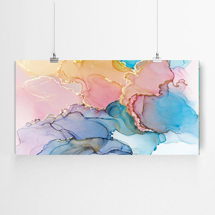 Pastel Gold abstract canvas print