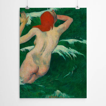 Artworld Wall Art Paul Gauguin Canvas Print - Lady In The Waves 653