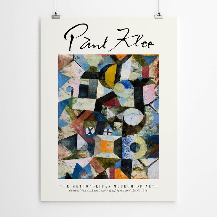 Paul Klee Wall Art Composition with the Yellow Half-Moon and Y