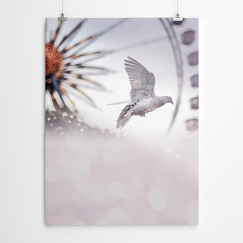 Artworld Wall Art Peace Dove Ferris Wheel Art Print 654