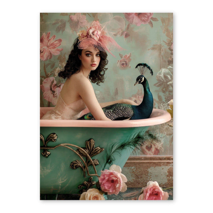 Peacock Bath Luxury Portrait