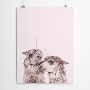 Artworld Wall Art Pink Llamacorn Art Print 67